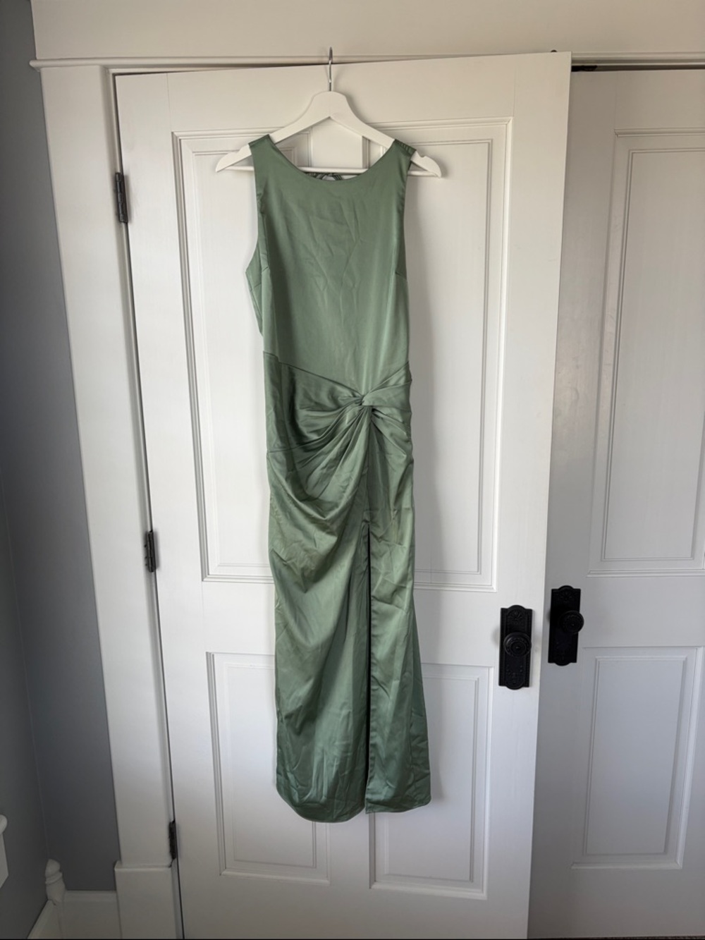 Abercrombie & Fitch Sage Green Twist-Front Maxi Dress - Picture 3 of 7